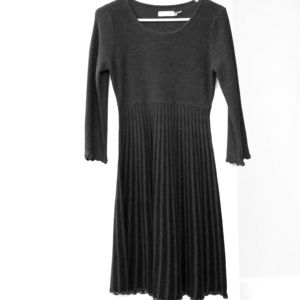 Calvin Klein S Gray Pleated Dress